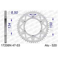 AFAM Rear Sprocket 52T Racing Aluminium AF1720652