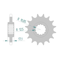 AFAM Front Sprocket 16T Racing AF2040616