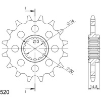 AFAM Front Sprocket 15T Racing AF2061015