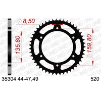 AFAM Steel Rear Sprocket 47T for BMW G 650 GS 2008-2015
