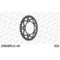 AFAM RLK Steel Race Rear Sprocket 40T for Aprilia RSV4 1000 R 2010-2011