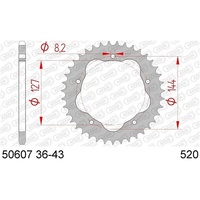 AFAM Steel Rear Sprocket 36T for Ducati 848 2008-2010