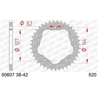 AFAM Steel Rear Sprocket 38T for Ducati 748 Biposto 1995-2002 AF5060738