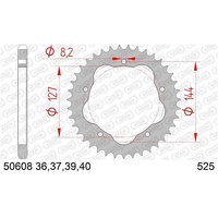 AFAM Rear Sprocket 38T Steel AF5060838