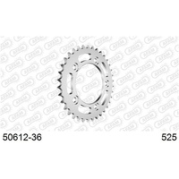 AFAM Rear Sprocket 36T Steel AF5061236