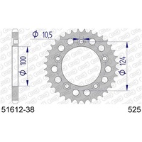 AFAM Rear Sprocket 38T Racing Aluminium AF5161238