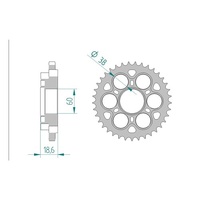 AFAM Racing Aluminium Rear Sprocket 37T for Ducati 1098 S 2007-2008