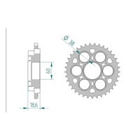 AFAM Rear Sprocket 38T Racing Aluminium AF5180238