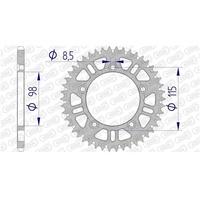 AFAM Racing Aluminium Rear Sprocket 47T for Husqvarna CR 65 2011-2013