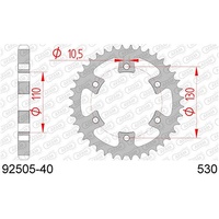 AFAM Rear Sprocket 40T Steel AF9250540
