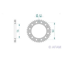 AFAM Rear Sprocket 50T Racing Aluminium AF9320950