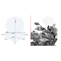GIVI Windscreen for Yamaha TRACER 900/TRACER 900 GT 2018-2020 (2139DT)