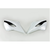 UFO Radiator Covers for Husqvarna FE 350 2014_2016 (OEM 14 White/Black)