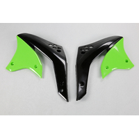UFO Radiator Covers for Kawasaki KX450F 2006_2008 (Green Black/Green)
