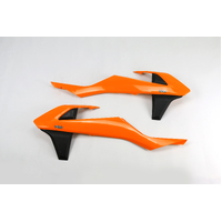 UFO Radiator Covers for KTM SXF 450 2016_2018 (OEM 16 & 18 Orange/Black)