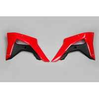 UFO Radiator Covers for Honda CRF250RX 2019_2021 (OEM Red/Black)
