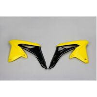 UFO Radiator Covers for Suzuki RMZ450 2008_2017 (Yellow/Blue OEM 08)