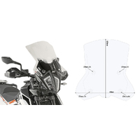 GIVI Windscreen for KTM 890 ADV 2021-2022 (7710DTD7711KIT)