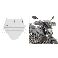 GIVI Windscreen for Yamaha MT-07 2018-2020 (A2140)