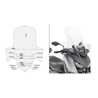 GIVI Windscreen for Yamaha X-MAX 400 2018-2021 (D2136ST)