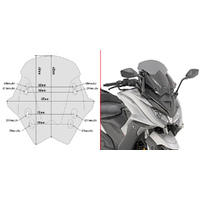 GIVI Windscreen for Kymco AK 550 ETS 2017-2024 (D6110S)