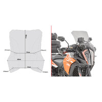 GIVI Windscreen for KTM 1290 SUPER ADV S 2017-2020 (D7706S)