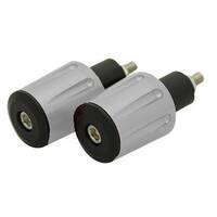 Tarmac Bar Ends Tapered Grooved 36mm Long Silver
