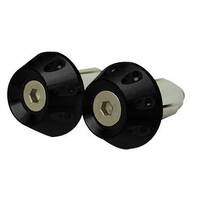 Tarmac Bar Ends Tapered Grooved 15mm Long Black