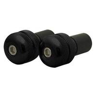Tarmac Bar Ends Knurled 21mm Long Black