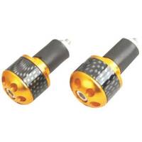 Tarmac Bar Ends Carbon Print 25mm Long Gold