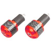 Tarmac Bar Ends Carbon Print 25mm Long Red