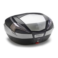 Givi Monokey Topcase Maxia 56L Tech Black/Clear With Alloy Insert (V56NT)
