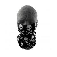 Zan Headgear Neck Tube Motley Crossbones B/W