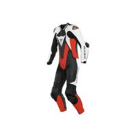 Dainese Laguna Seca 5 1 Piece Perforated Suit Black/White/Fluro Red