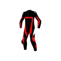 Dainese Gen-Z Junior 1 Piece Perforated Suit Black/Fluro Red/Black