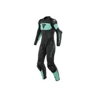 Dainese Imatra Ladies 1 Piece Perforated Suit Black/Aqua Green