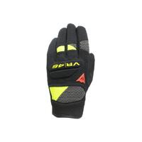 Dainese VR46 Curb Short Tex Gloves Black/Anthracite/Fluro Yellow