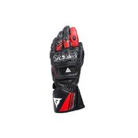 Dainese Druid 4 Leather Gloves Black/Lava Red/White