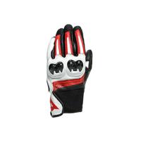 Dainese Mig 3 Unisex Leather Gloves Black/White/Lava Red