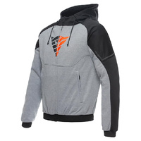 Dainese Hoody Daemon-X Safety Fullzip Melange Grey Black Fluo Red 