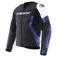 Dainese Jacket Racing 5 Leather White Blue Black