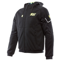 Dainese Hoody VR46 Full Zip Black Yellow Fluo