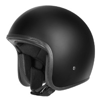 DriRider Helmet Base Open Face Bones Matt Black No Studs