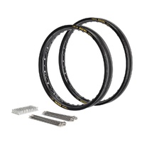 Excel Black Front/Rear Rim/Spoke Kit for KTM 250 SX 1999-2026 (21x1.60/18x2.15)