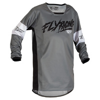 FLY Kinetic Youth Jersey 2023 Khaos Grey Black White