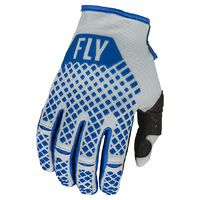 FLY Kinetic Youth Gloves 2023 Blue Light Grey