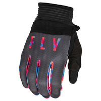 FLY F-16 Youth Gloves 2023 Grey Pink Blue
