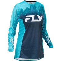 Fly Racing Jersey 2026 Lite Aqua/Navy/White Womens 
