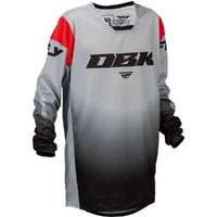 Fly Racing Jersey 2026 Kinetic DBK Grey/Black/Red Kids 