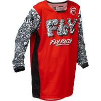 Fly Racing Jersey 2026 Kinetic Mutant Red/White/Black Kids 